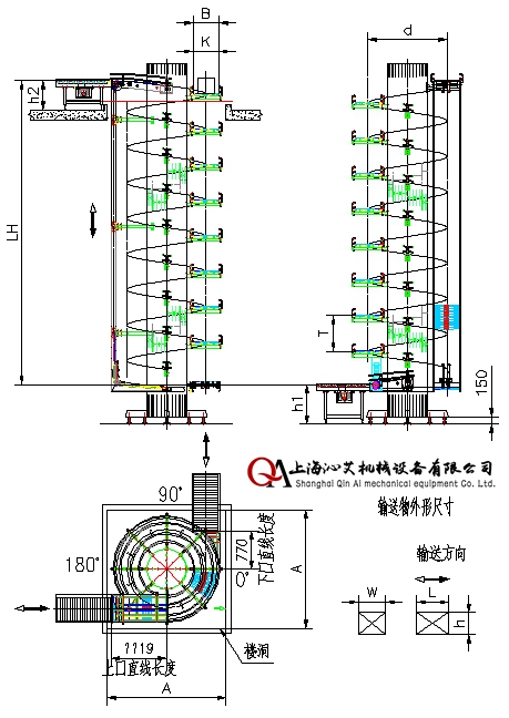 防滑鏈板螺旋輸送機(jī)示意圖紙 防滑鏈板螺旋輸送機(jī)示意圖紙